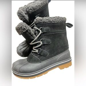 Cat And Jack Lined Winter Thermolite Boots Black Big Kids/Women/Juniors Sz 5 NWT